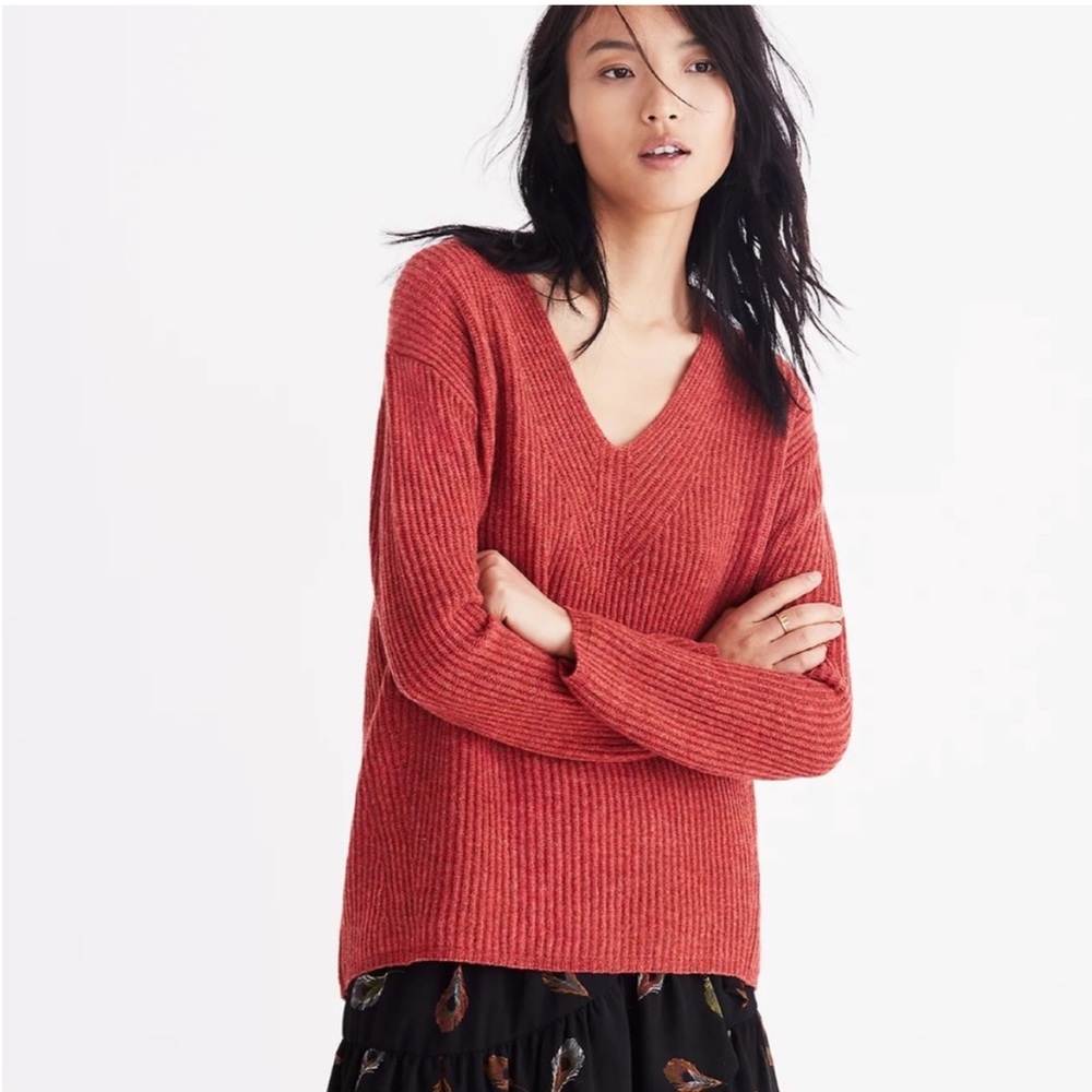 orange wood side madewell sweater